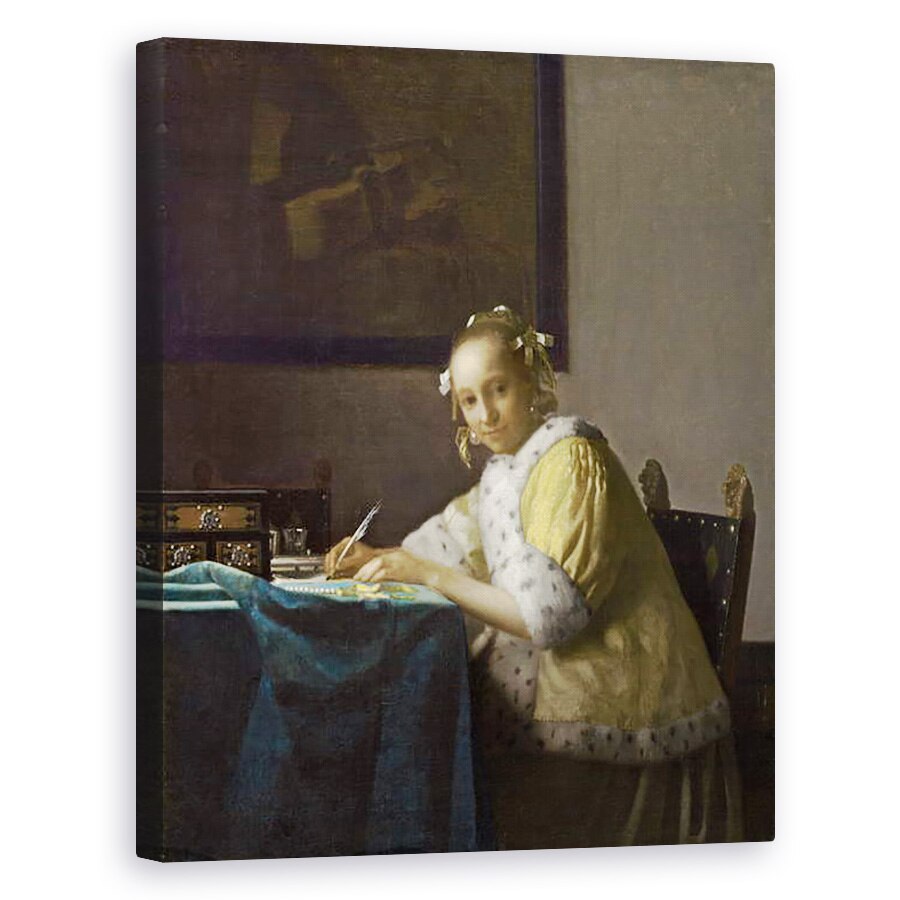 Tablou canvas - Jan Vermeer - Scrierea unei doamne, 80 x 100 cm
