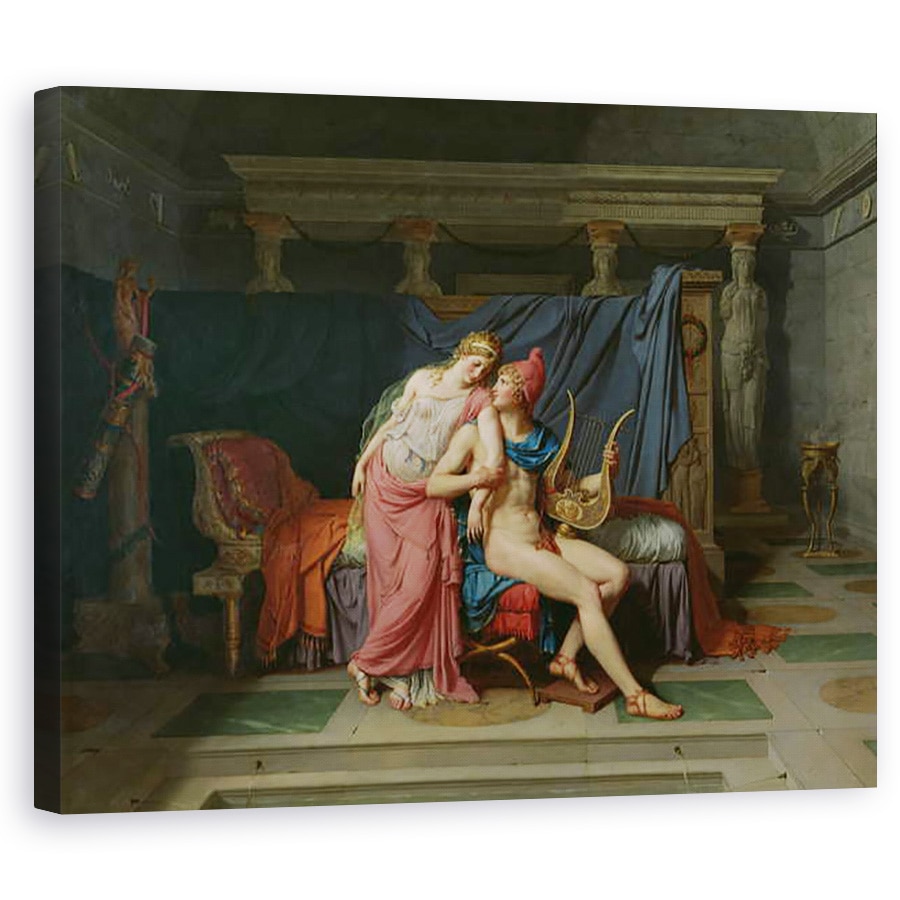 Tablou canvas - Jacques Louis David - Paris si Elena, 80 x 100 cm