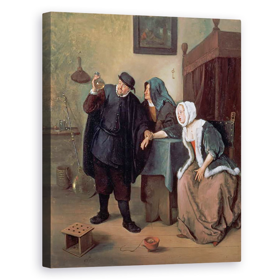 Tablou canvas - Jan Havicksz. Steen - Vizita medicului, 40 x 50 cm