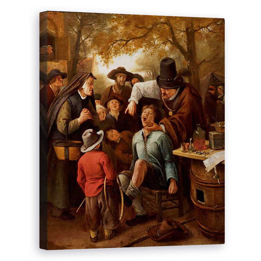 Tablou canvas - Jan Havicksz. Steen - Puller de dinti, 80 x 100 cm