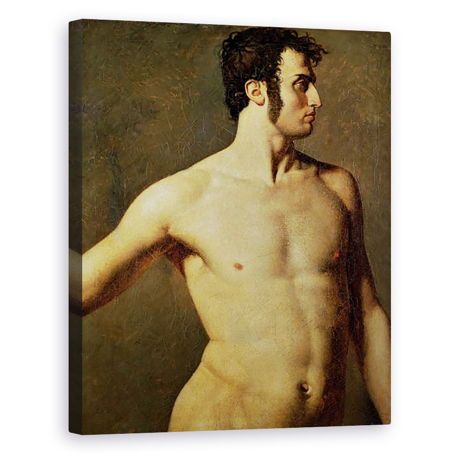 Tablou canvas - Jean Auguste Dominique Ingres - Torsul masculin, 80 x 100 cm
