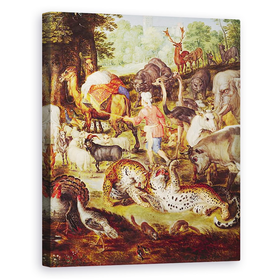 Tablou canvas - Jan Snellinck - Arca lui Noe, detaliu pe partea dreapta, 40 x 50 cm