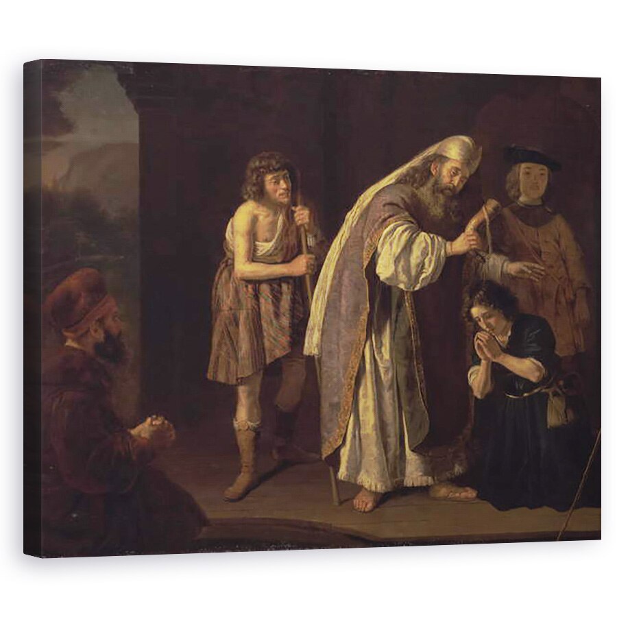 Tablou canvas - Jan Victors - Ungerea lui David, 80 x 100 cm
