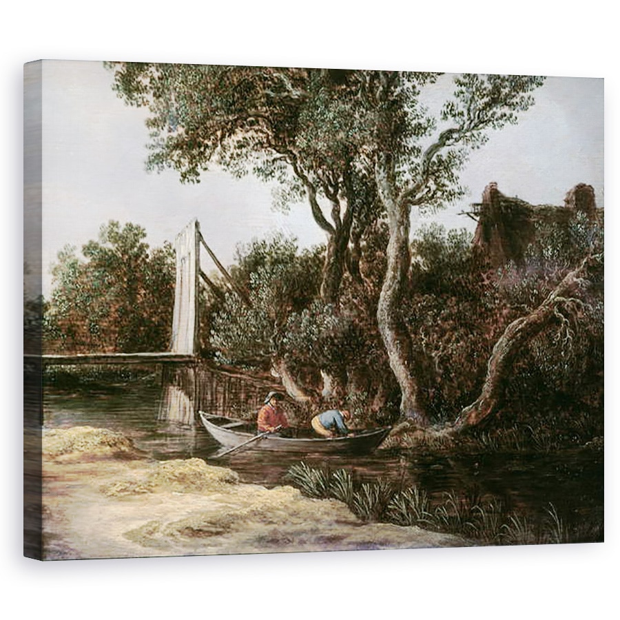 Tablou canvas - Jan Josephsz van Goyen - Peisaj cu pod, 80 x 100 cm