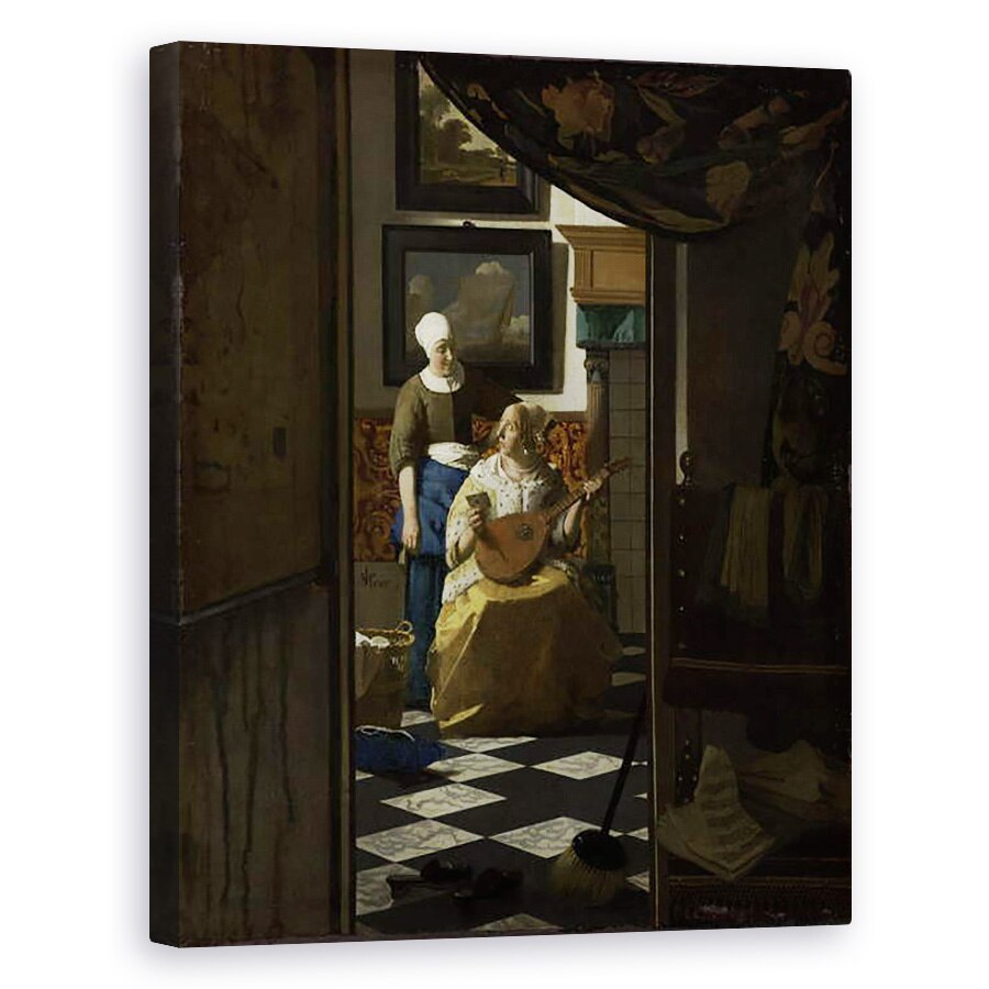 Tablou canvas - Jan Vermeer - Scrisoarea de dragoste, 80 x 100 cm