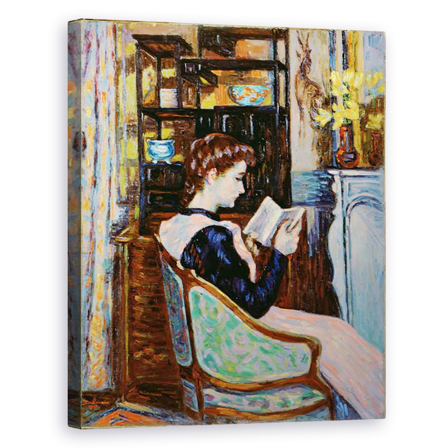 Tablou canvas - Jean Baptiste Armand Guillaumin - Domnisoara. Guillaumin lectura, 80 x 100 cm