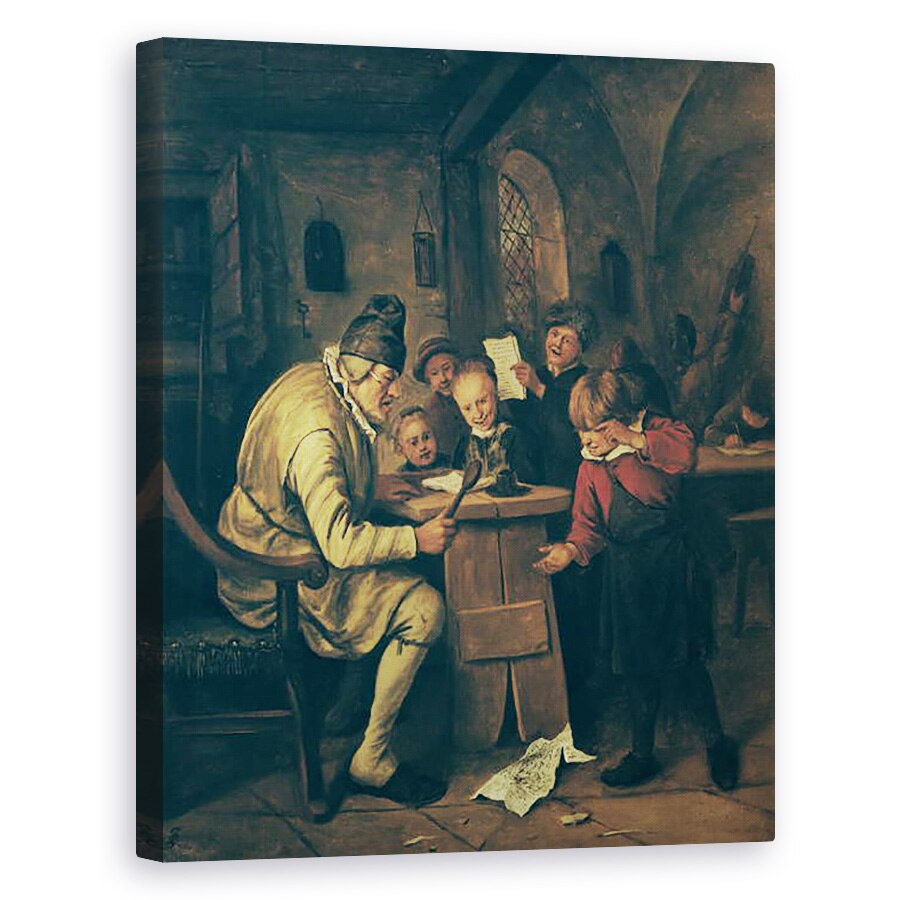 Tablou canvas - Jan Havicksz Steen - Maestrul scolii, 40 x 50 cm