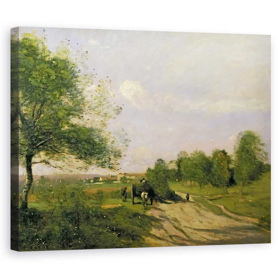 Tablou canvas - Jean Baptiste Camille Corot - Caruta, suvenir de Saintry, 80 x 100 cm