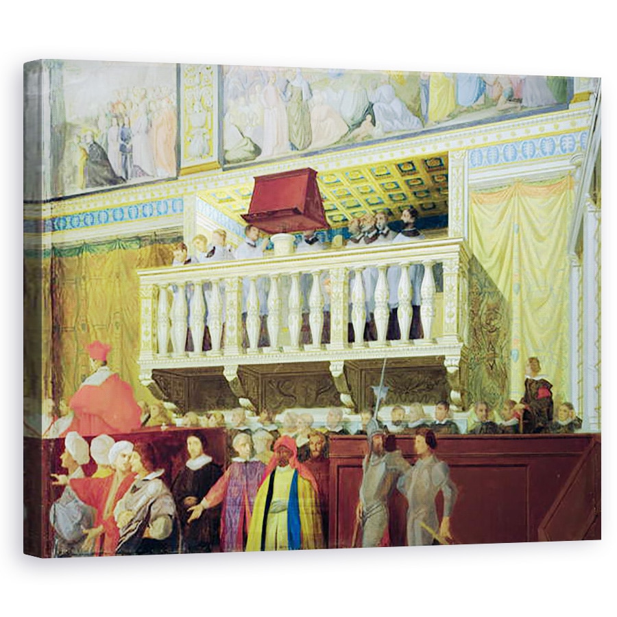 Tablou canvas - Jean Auguste Dominique Ingres - Cantoria in Capela Sixtina, 80 x 100 cm