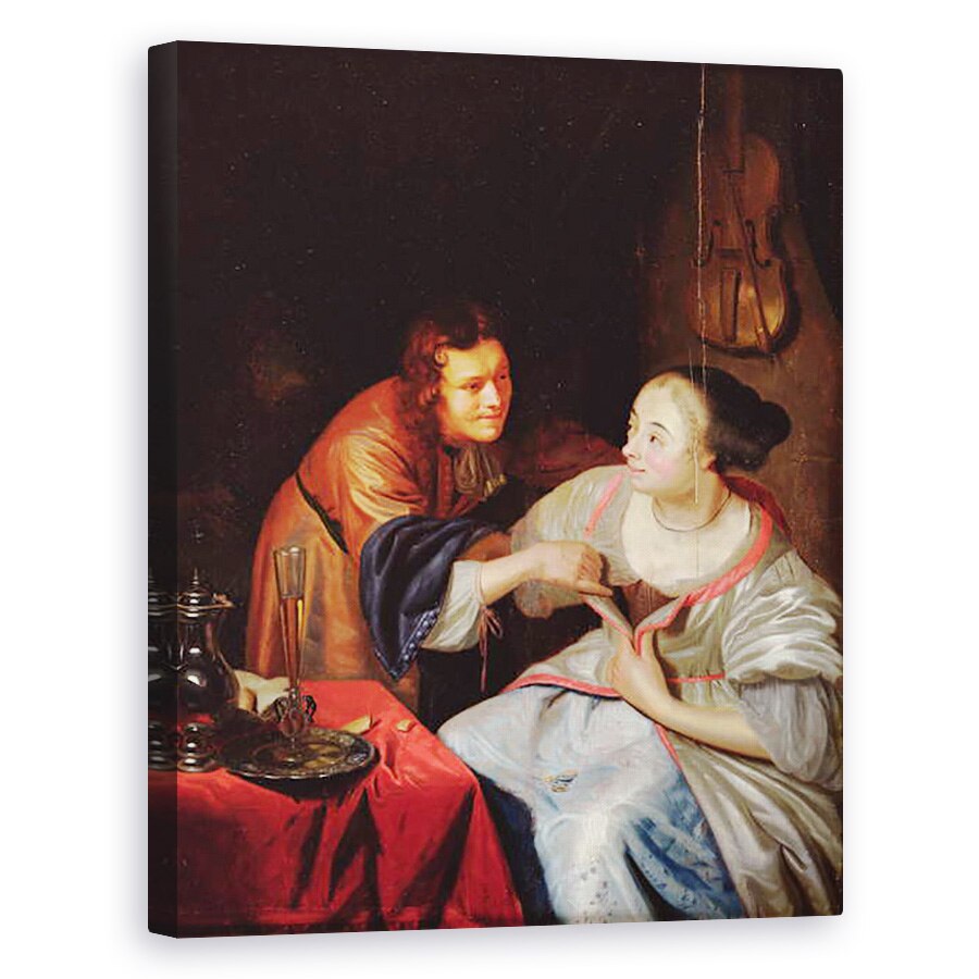 Tablou canvas - Jan van Mieris - Scena galanta, 80 x 100 cm