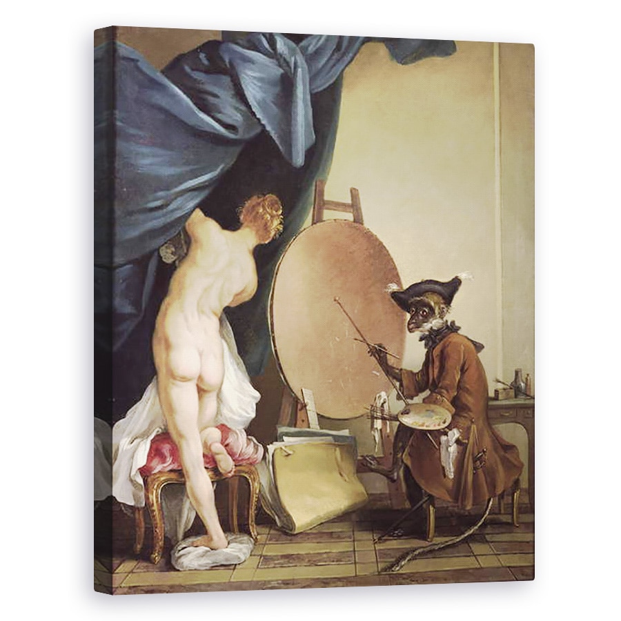 Tablou canvas - Jean Baptiste Deshays de Colleville - Pictorul Maimuta, 80 x 100 cm