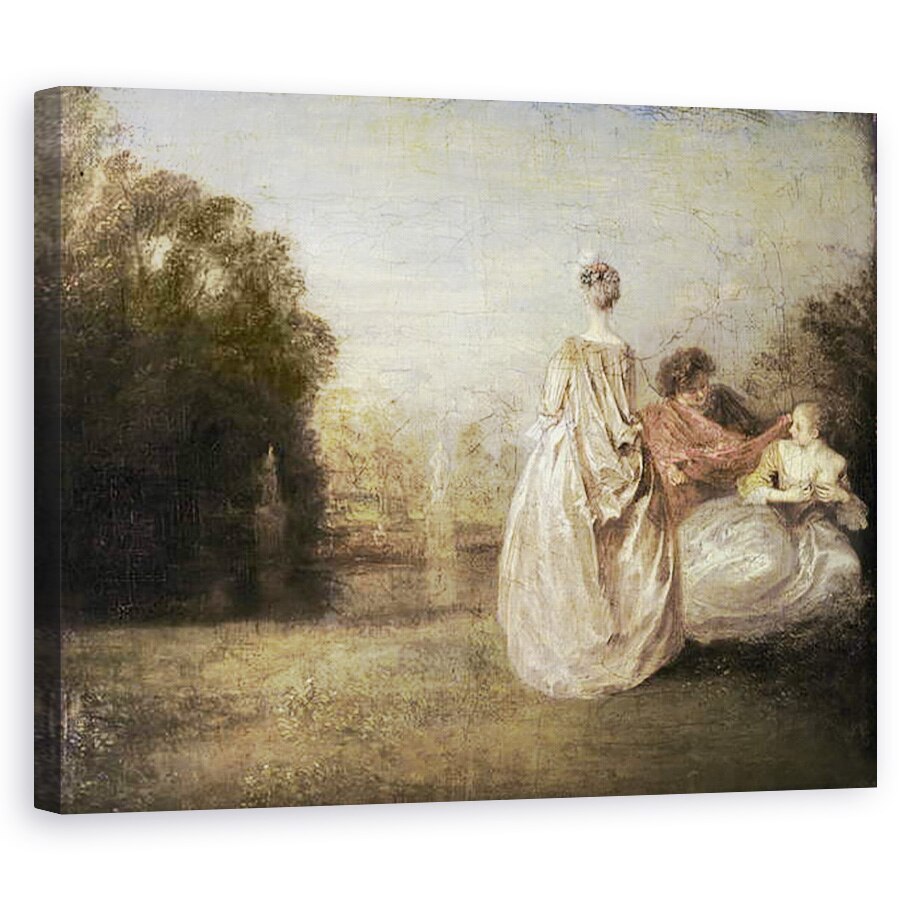 Tablou canvas - Jean Antoine Watteau - Cei doi veri, 40 x 50 cm