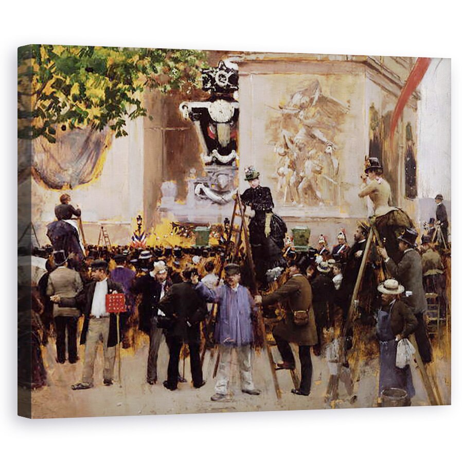 Tablou canvas - Jean Beraud - inmormantarea lui Victor Hugo 1802-85 la Arcul de Triumf, 40 x 50 cm