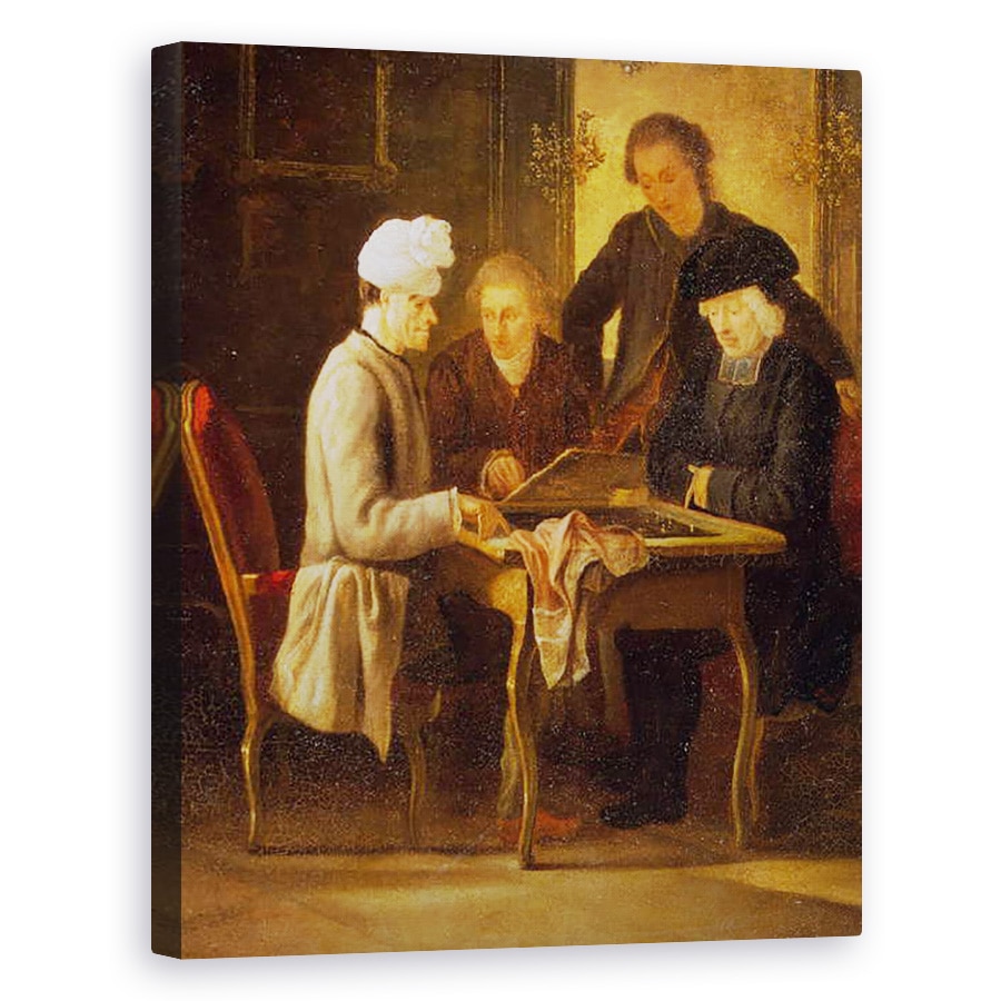 Tablou canvas - Jean Huber - Voltaire la sah, 80 x 100 cm