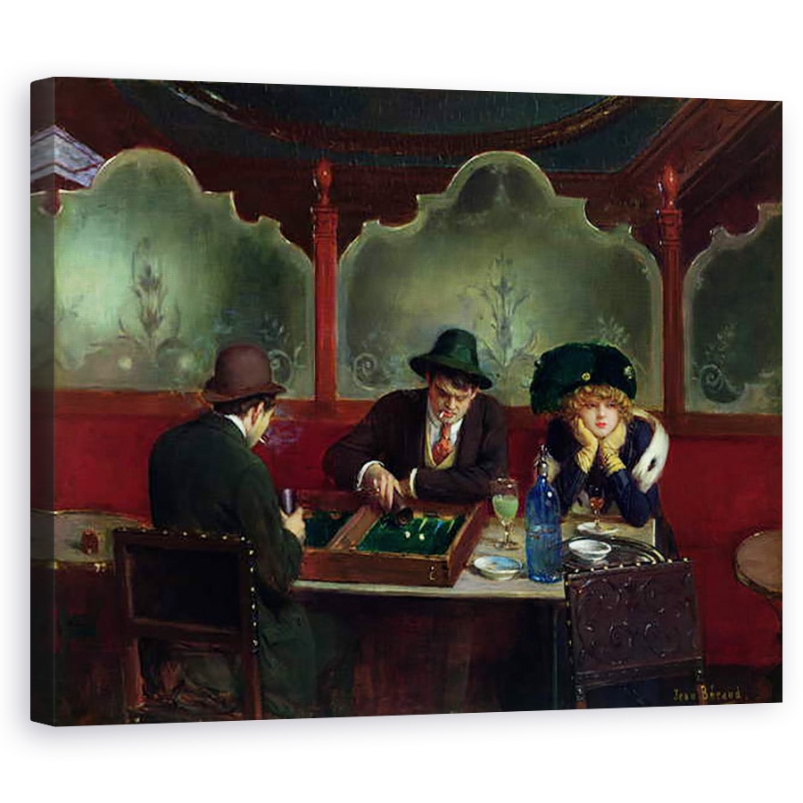 Tablou canvas - Jean Beraud - Jucatorii de Table, 40 x 50 cm