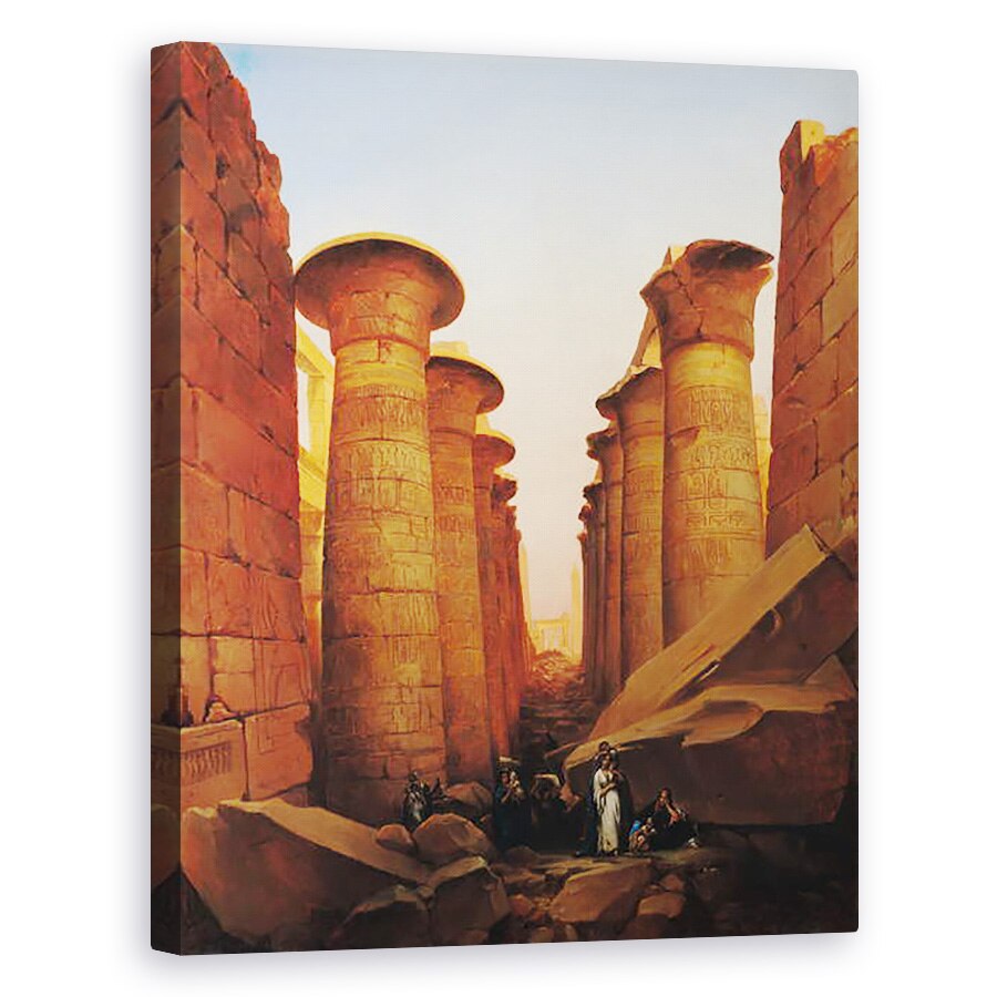 Tablou canvas - Jean Charles Langlois - Marele Templu al lui Amun de la Karnak, 80 x 100 cm