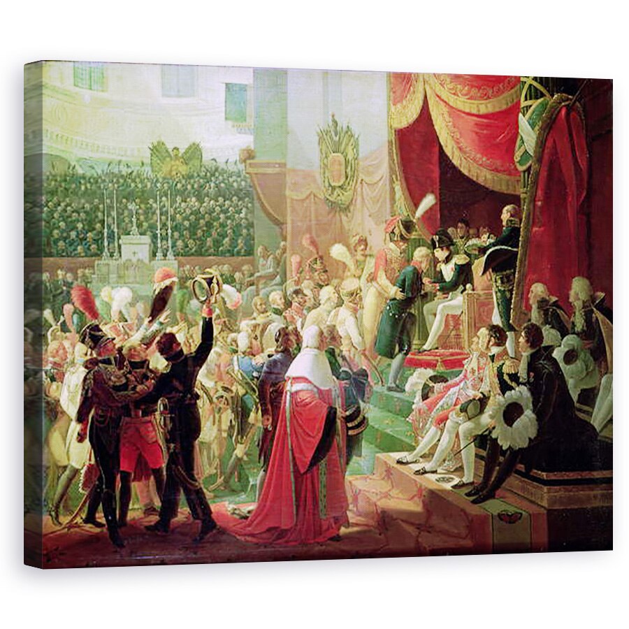 Tablou canvas - Jean Baptiste Debret - Prima Distribuire a Crucilor Legiunii de Onoare in Biserica Invalizilor, 14 iulie 1804, 40 x 50 cm