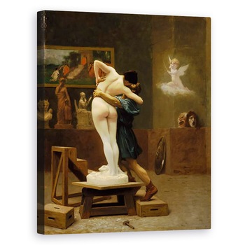 Tablou canvas - Jean Leon Gerome - Pygmalion si Galatea, 80 x 100 cm Tablou canvas - Jean Leon Gerome - Pygmalion si Galatea, 80 x 100 cm