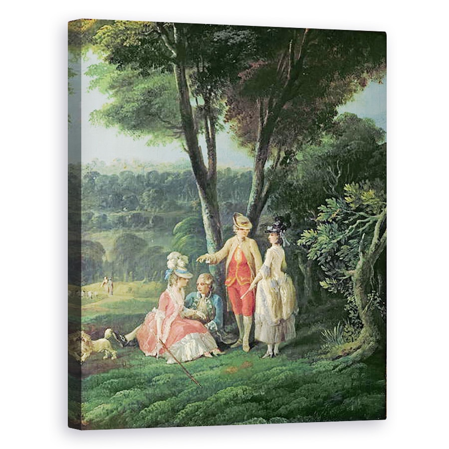 Tablou canvas - Jean-Baptiste Hilair - O plimbare in parc, 80 x 100 cm