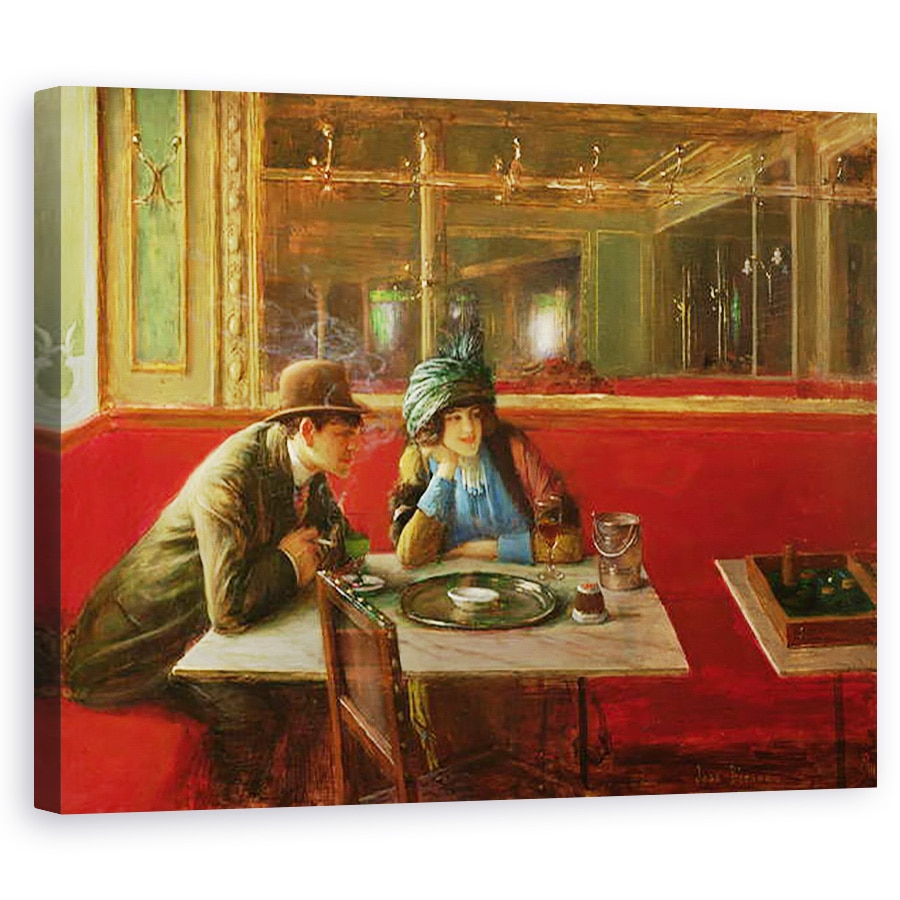 Tablou canvas - Jean Beraud - La cafenea, 80 x 100 cm