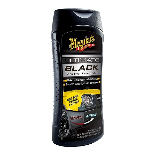 Solutie auto curatare si intretinere plastice exterioare Meguiar's, 355ml, Ultimate Black Plastic Restorer EU