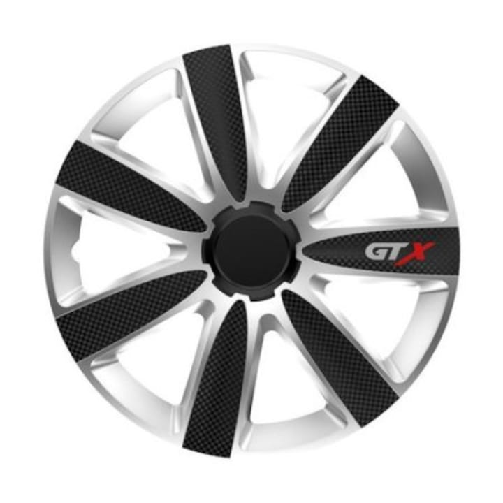 Комплект тасове GTX Carbon SB, 15 , сребрист / черен, 4 бр.