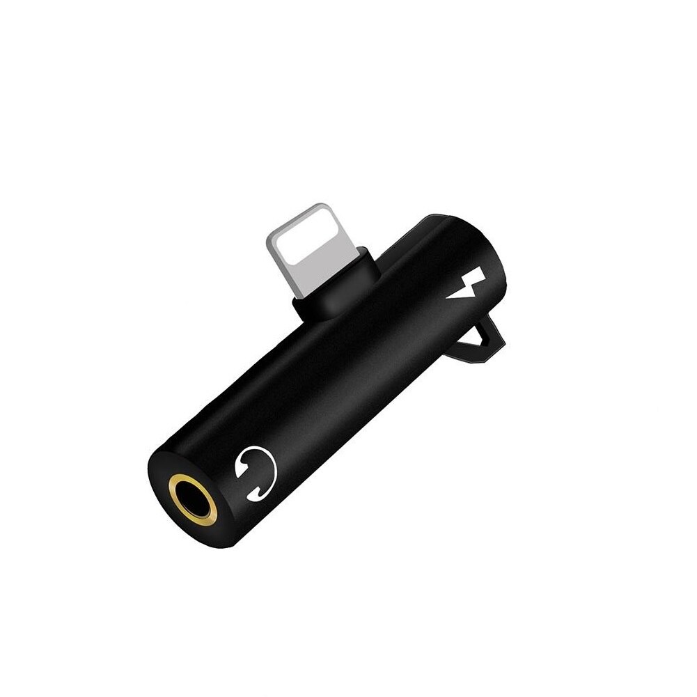 Adaptor iPhone Audio Converter Jack Audio Mama 3.5 mm si Lightning, Negru