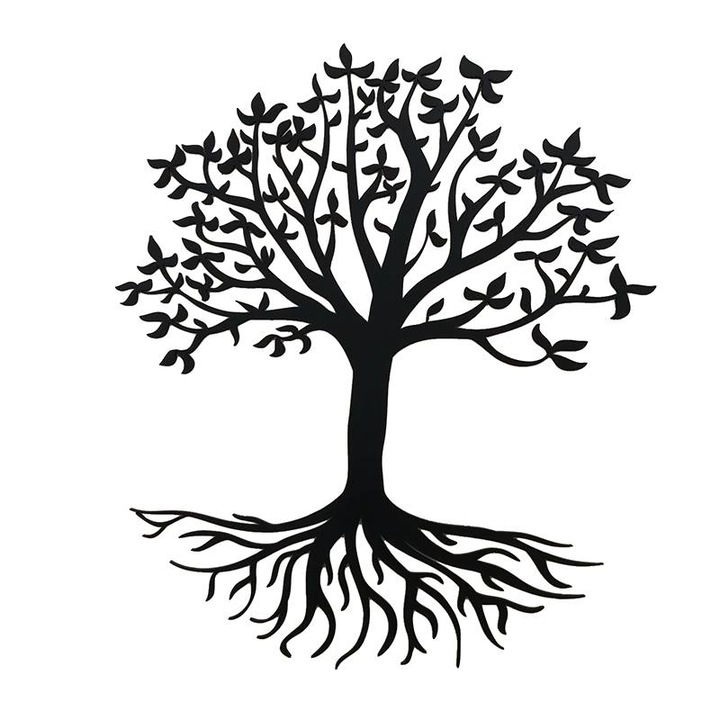 Декорация Дърво на живота, Черно, дърво, 50 см, ArtemisGift