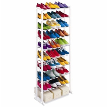 Raft metal pentru incaltaminte, suport 30 perechi pantofi, reglabil, 10 nivele, 140 cm Raft metal pentru incaltaminte, suport 30 perechi pantofi, reglabil, 10 nivele, 140 cm
