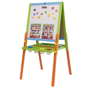 Tabla Magnetica De Scris Si Desenat 2 In 1 Sevalet Reglabil Jumbo Cu Rama Din Lemn Raft Pentru Depozitarea Accesoriilor Inaltime Ajustabila 3 Ani Emag Ro