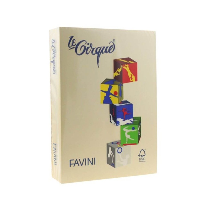 A3 FAVINI kartonpapír, krémszínű, 250 lap/ív, 160 g/m²