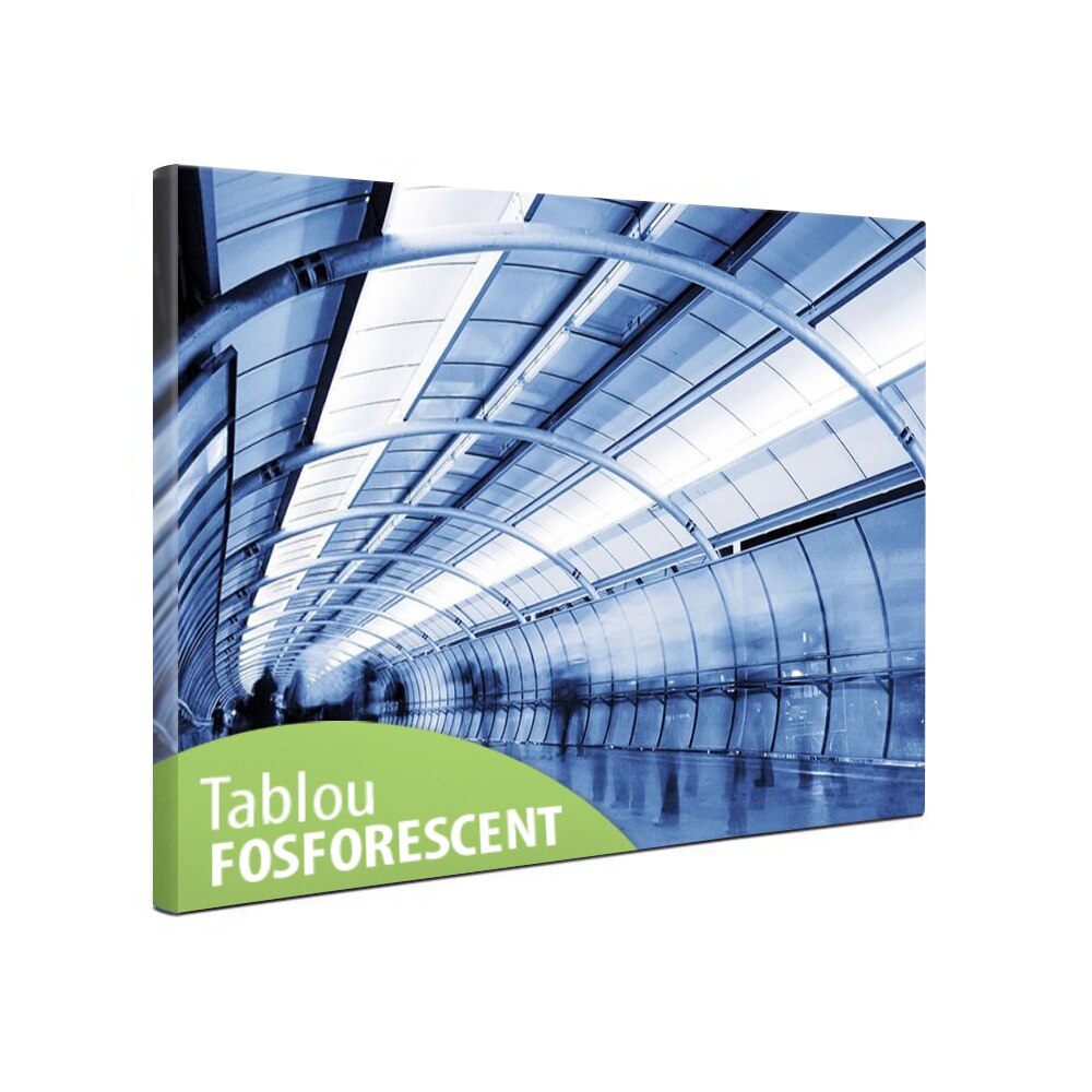 Tablou fosforescent Oameni in miscare, 60x40 cm