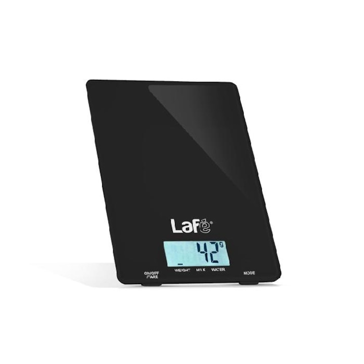 Кухненска везна Lafe WKS001.1, LCD дисплей, Максимално измервано тегло 5 кг, Черна
