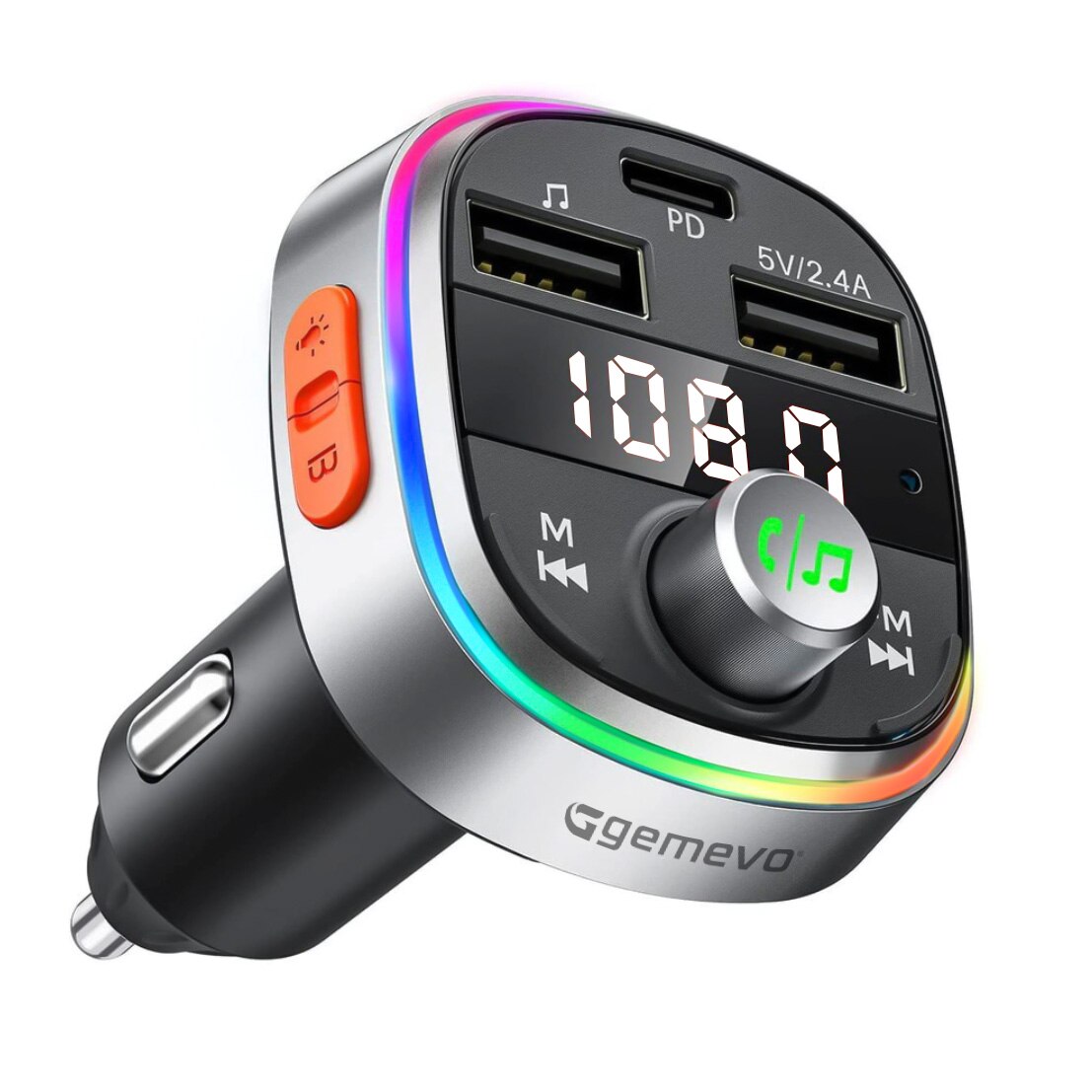 matchmaker Describe Wreck Modulator FM Gemevo® Bluetooth 5.0, Transmitator FM cu functie de incarcator  auto quickcharge 3.0 si port USB C, Gemevo - eMAG.ro