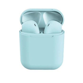 Casti i12 EDAR® Airpods, Bluetooth 5.0, 15m, Super Bass, Handsfree, Android, iOS, Touch Control, rezistente la apa, Albastru Casti i12 EDAR® Airpods, Bluetooth 5.0, 15m, Super Bass, Handsfree, Android, iOS, Touch Control, rezistente la apa, Albastru