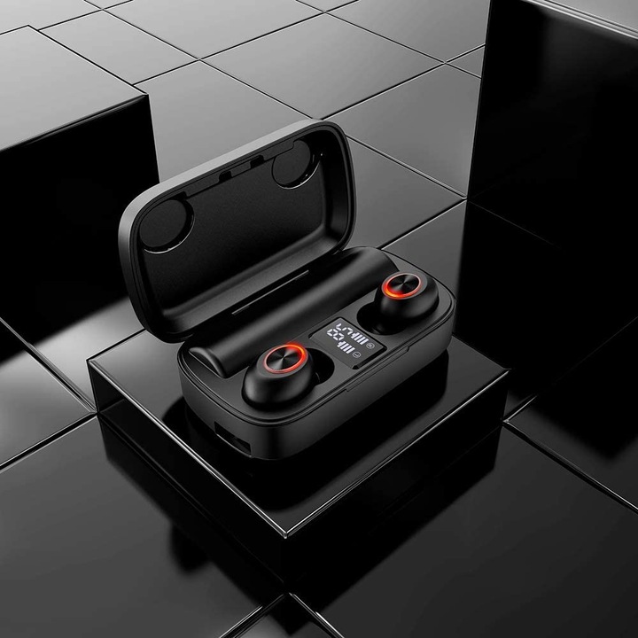 Casti Bluetooth Earbuds,Led Display Wireless,Sport Wireless Earphone