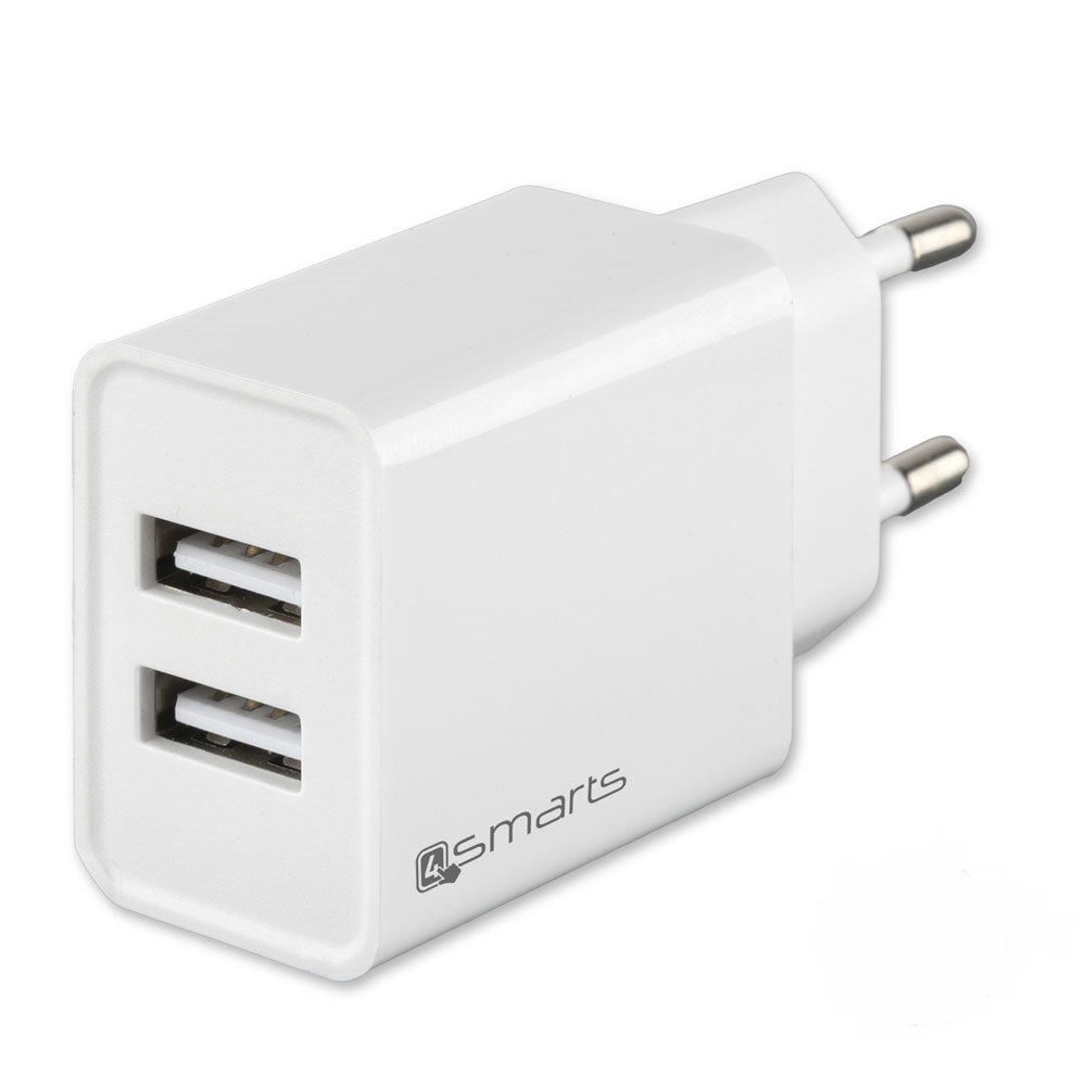 Alimentare cu doua porturi, 4smarts VoltPlug Dual 12W, 2.4A, alb