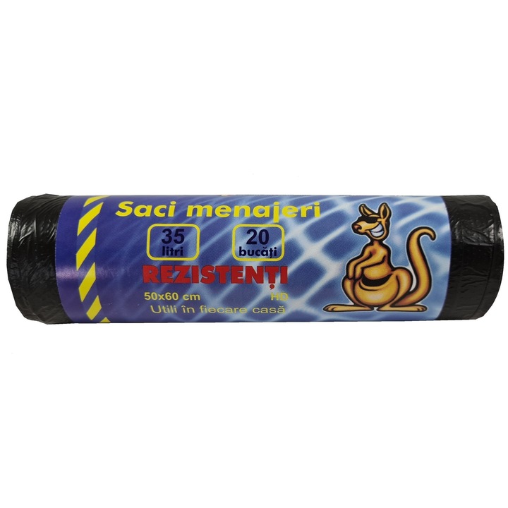 Szemeteszsákok, Aspeti, 35 L, 20 db/tekercs, fekete