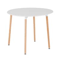 Masa rotunda bucatarie living MDF lucios, diametru 90cm