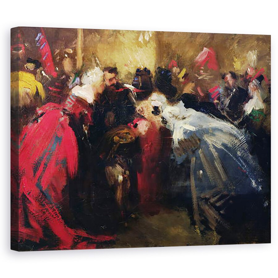 Tablou canvas - Jean-Baptiste Carpeaux - Balul mascat la Tuileries, 80 x 100 cm