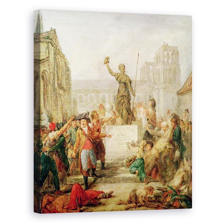 Jean Louis Joseph Hoyer - A szabadság esküje, Vászonkép, 40 x 50 cm