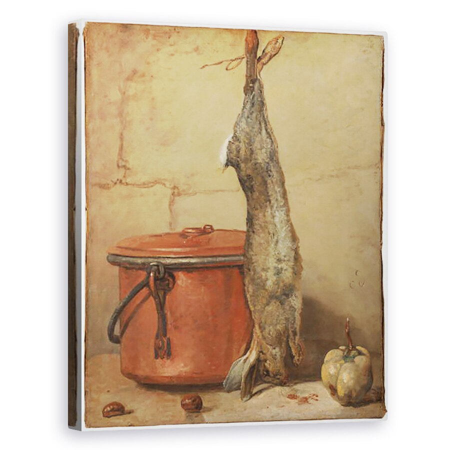 Tablou canvas - Jean-Baptiste Simeon Chardin - Iepure si cupru oala c.1739-40, 80 x 100 cm