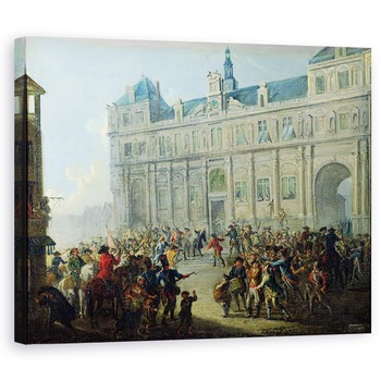 Tablou canvas - Jean-Baptiste Lallemand - Asasinarea lui Jacques de Flesselles pe treptele Primariei 14 iulie, 80 x 100 cm Tablou canvas - Jean-Baptiste Lallemand - Asasinarea lui Jacques de Flesselles pe treptele Primariei 14 iulie, 80 x 100 cm