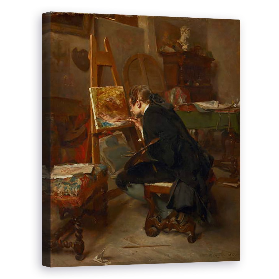 Tablou canvas - Jean-Louis Ernest Meissonier - Un pictor, 80 x 100 cm