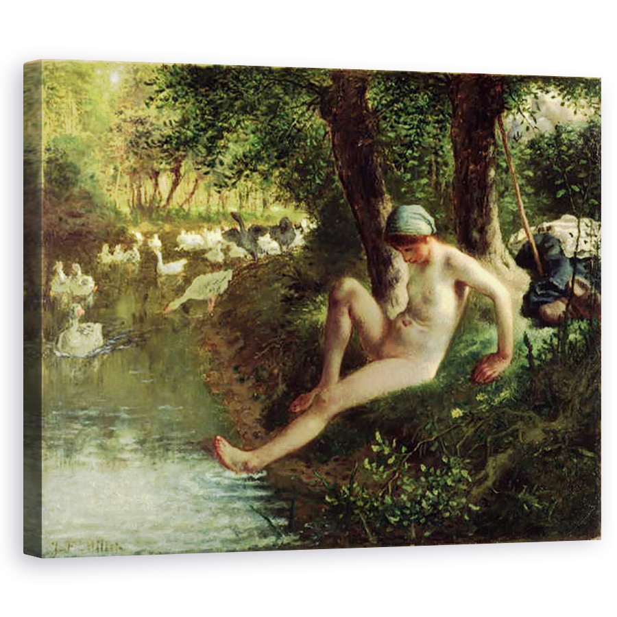 Tablou canvas - Jean-Francois Millet - Scaldatul, 80 x 100 cm