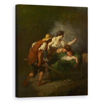 Tablou canvas - Jean-Francois Millet - intoarcere de la Campuri, 80 x 100 cm Tablou canvas - Jean-Francois Millet - intoarcere de la Campuri, 80 x 100 cm
