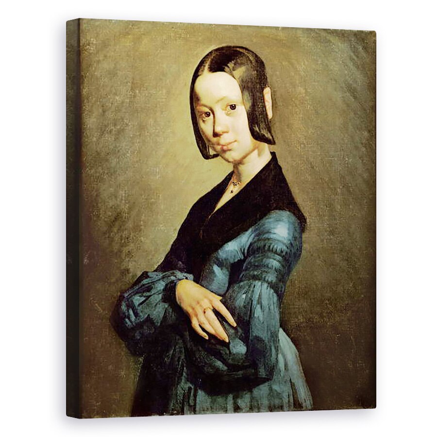 Tablou canvas - Jean-Francois Millet - Pauline Ono 1821-44 in albastru, 60 x 75 cm