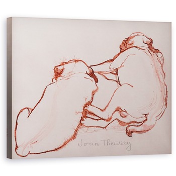 Tablou canvas - Joan Thewsey - Doi pui Pug, fratii, 2005, 80 x 100 cm Tablou canvas - Joan Thewsey - Doi pui Pug, fratii, 2005, 80 x 100 cm