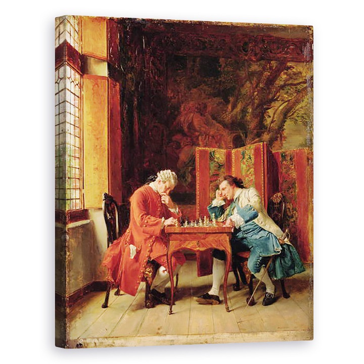 Картина на платно, Жан-Луи Ернест Мейсоние, Шахматисти, 40 x 50 cm