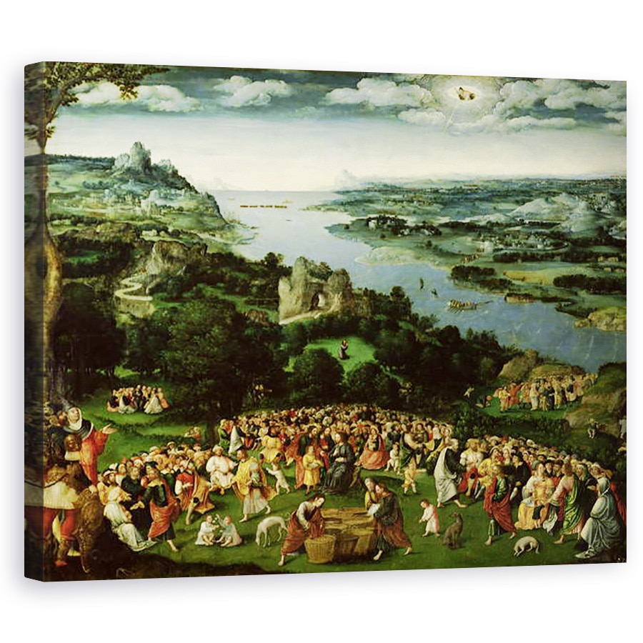 Tablou canvas - Joachim Patenier - Hranirea celor Cinci Mii, 80 x 100 cm